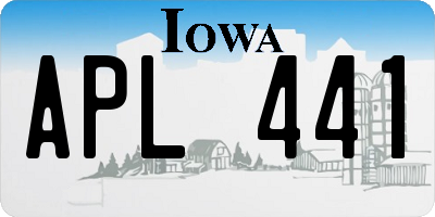 IA license plate APL441