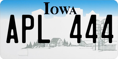 IA license plate APL444