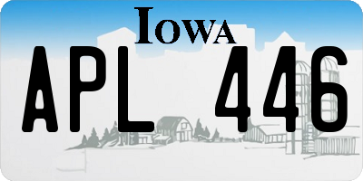 IA license plate APL446