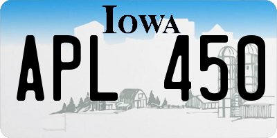 IA license plate APL450