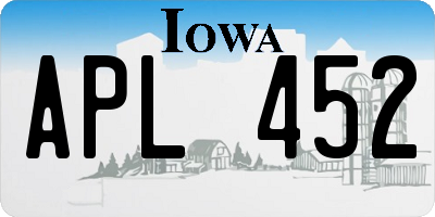 IA license plate APL452