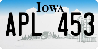 IA license plate APL453