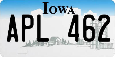 IA license plate APL462