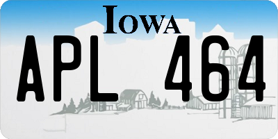 IA license plate APL464