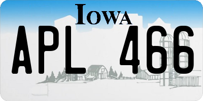 IA license plate APL466