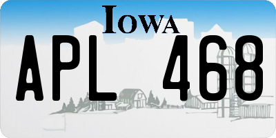 IA license plate APL468