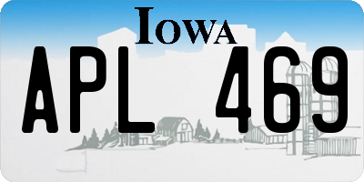 IA license plate APL469