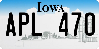 IA license plate APL470