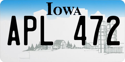 IA license plate APL472