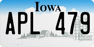 IA license plate APL479
