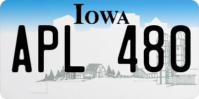 IA license plate APL480
