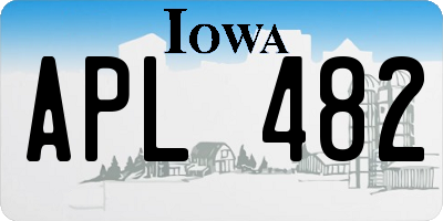 IA license plate APL482