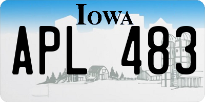 IA license plate APL483