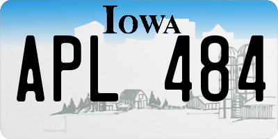 IA license plate APL484