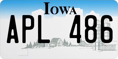 IA license plate APL486