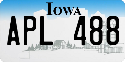 IA license plate APL488