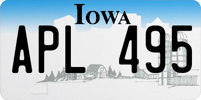 IA license plate APL495