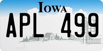 IA license plate APL499
