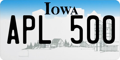 IA license plate APL500