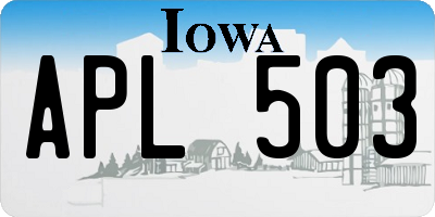 IA license plate APL503