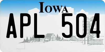 IA license plate APL504