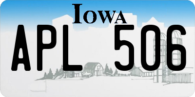 IA license plate APL506