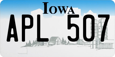 IA license plate APL507