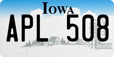 IA license plate APL508