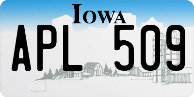 IA license plate APL509