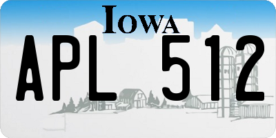 IA license plate APL512