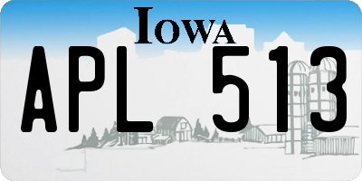 IA license plate APL513