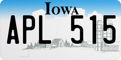 IA license plate APL515