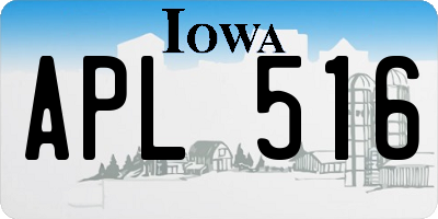 IA license plate APL516