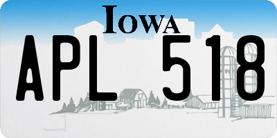 IA license plate APL518