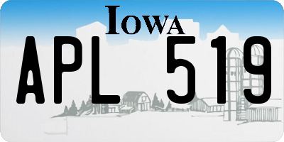 IA license plate APL519
