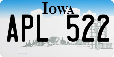 IA license plate APL522