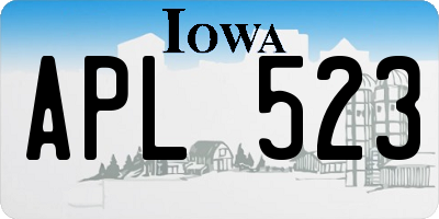 IA license plate APL523