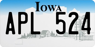 IA license plate APL524