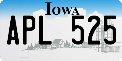 IA license plate APL525