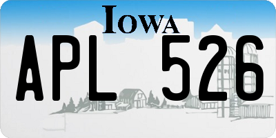 IA license plate APL526