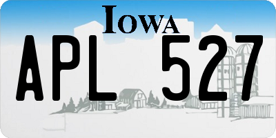 IA license plate APL527
