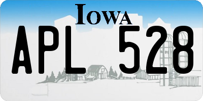 IA license plate APL528