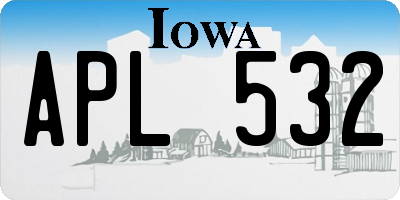IA license plate APL532