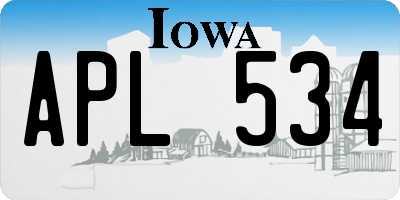 IA license plate APL534