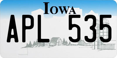 IA license plate APL535