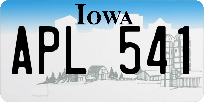 IA license plate APL541