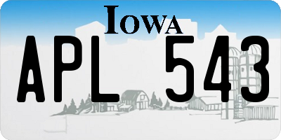 IA license plate APL543
