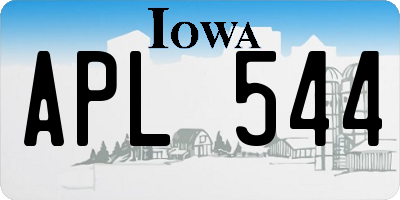 IA license plate APL544