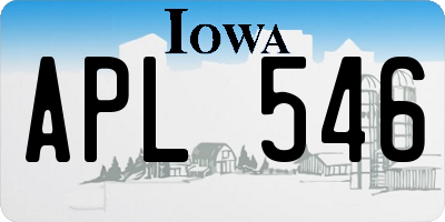 IA license plate APL546