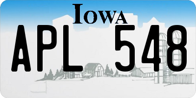 IA license plate APL548